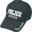 D&K Police Cap Black with White Lettering